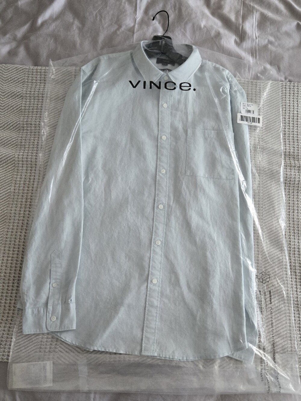 NEW Vince Classic FIT Linen Blend Button-Up Shirt Size Xl